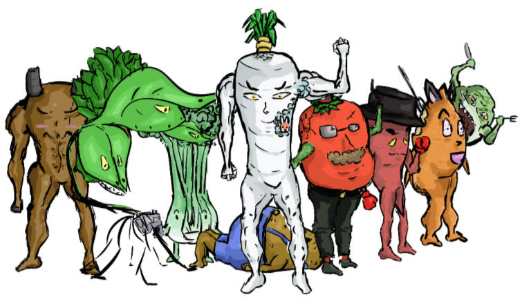 Ap12121 - Veggie Villains in his style