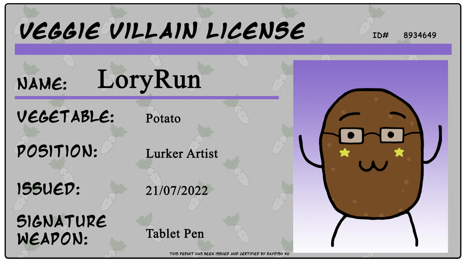 Villain License - Lory Run Villain License - Lory Run