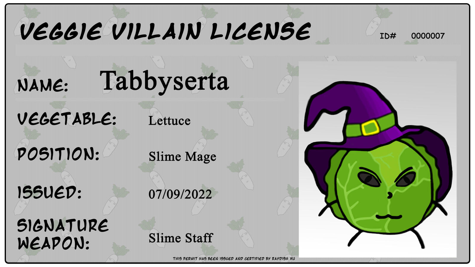 Villain License - Tabbyserta