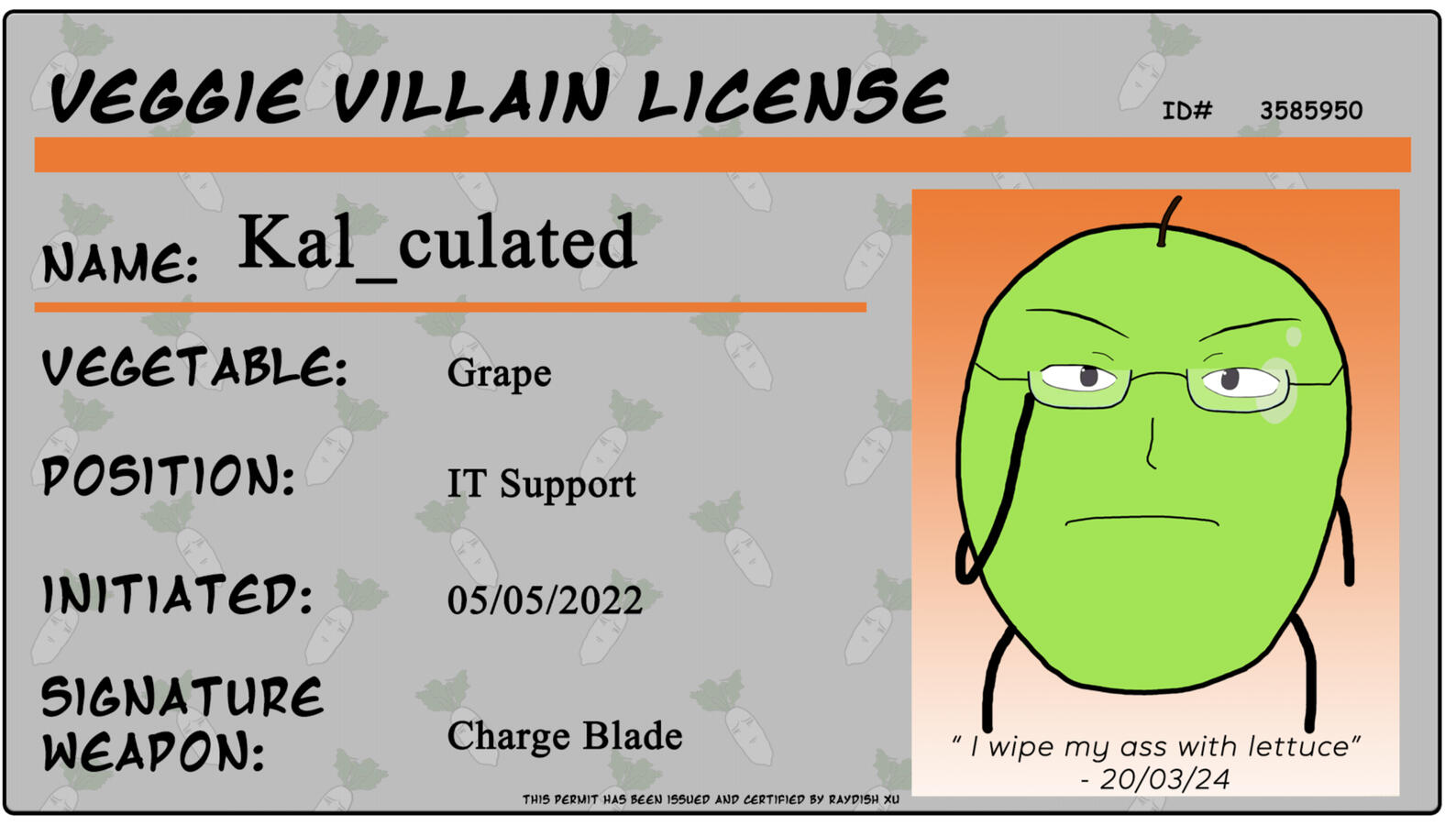 Villain License - Kalculated