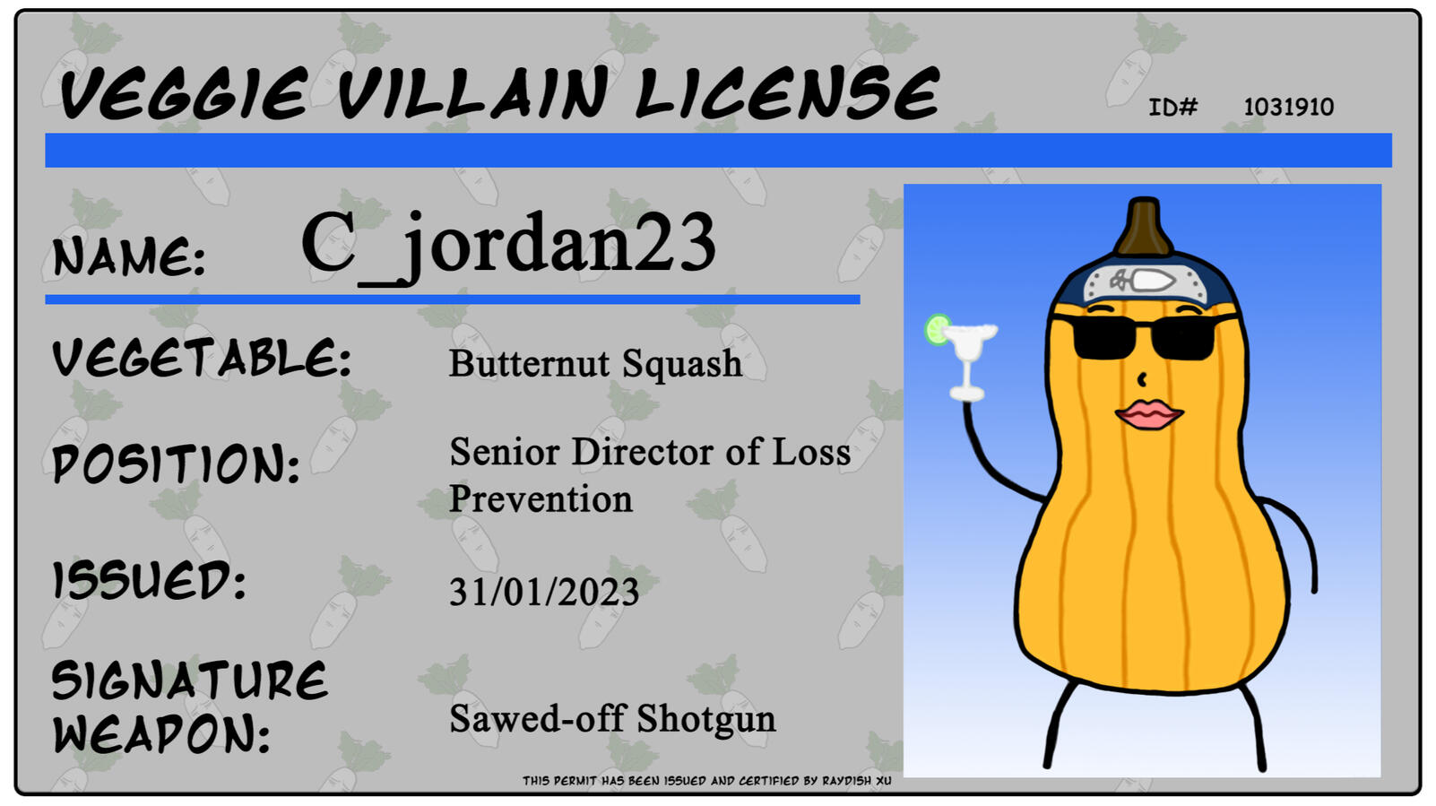 Villain License - Cjordan 23