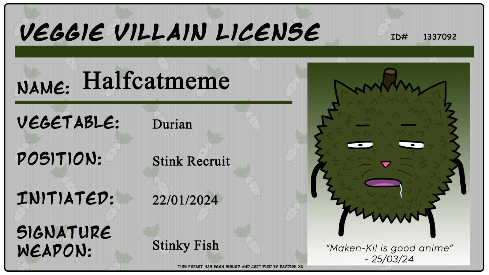 Villain License - Halfcatmeme