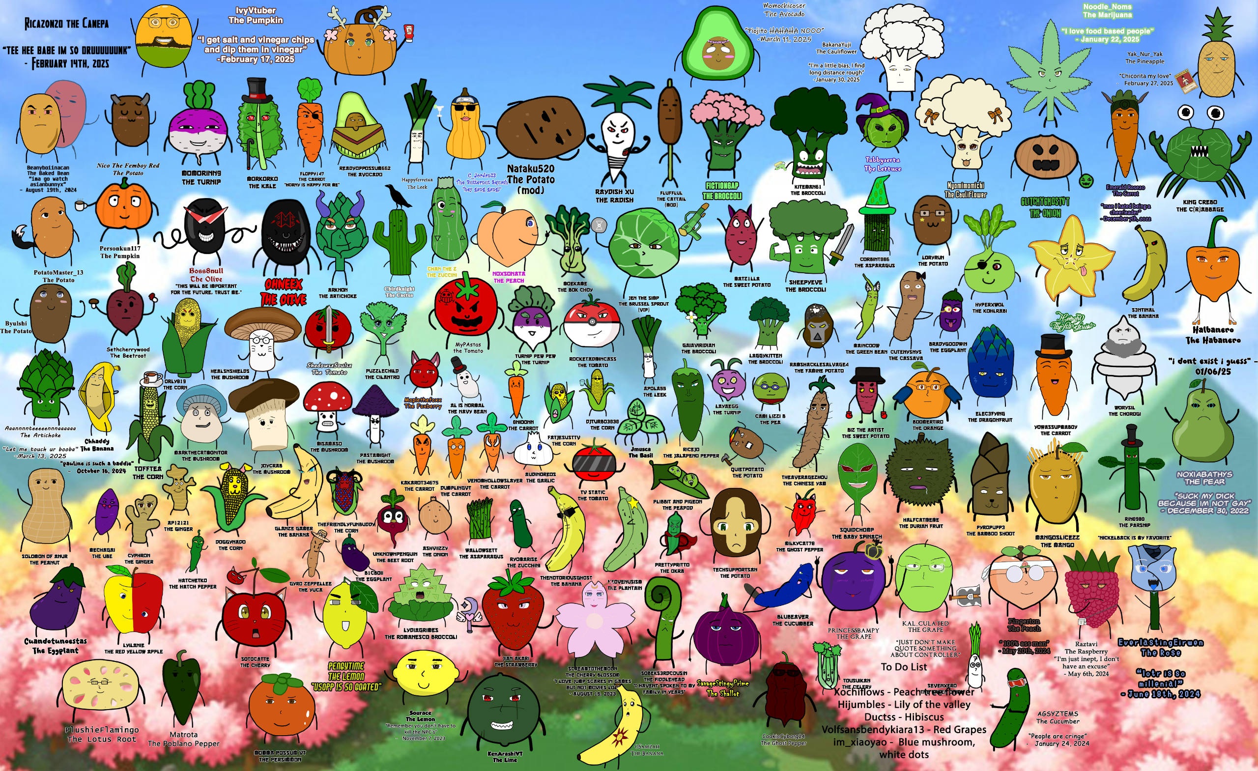 Veggie Villains Raydish Xu created art of viewers as vegetables